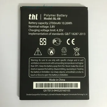 100% Подмяна на Оригиналната батерия BL-08 за THL 2017 2700 ма 3,8 На Резервни Части за ремонт на смартфони Bateria 