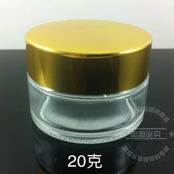 50 броя 20 г прозрачна банка за крем козметична е 20 г, стъклен буркан или контейнер за крем, 20 г празна стъклена прозрачна банка за крем за очи