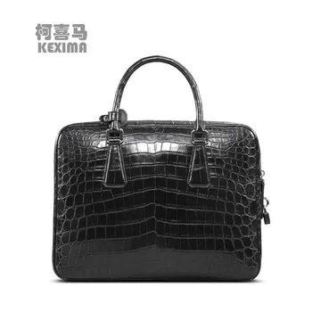 KEXIMA Cestbeau Нийл крокодилска кожа, мъжки чанти чанта пътна бизнес кожена чанта, мъжка чанта, изработена от крокодилска кожа