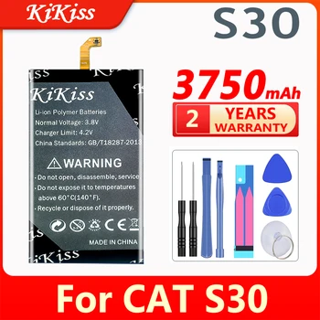 KiKiss 3750 ма Сменяеми батерии за Caterpillar CAT S30 S 30 APP-12F-B5595I-CXX-111 Батерия за мобилен телефон