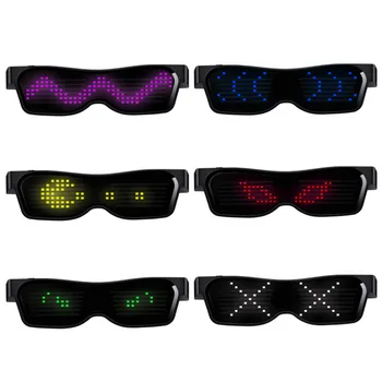 Led Слънчеви Очила Bluetooth Телефон Управлението на Очила за Мъже, Жени Мода Парти Коледа Цветни Светещи Точки Нюанси на Светлината стъкло