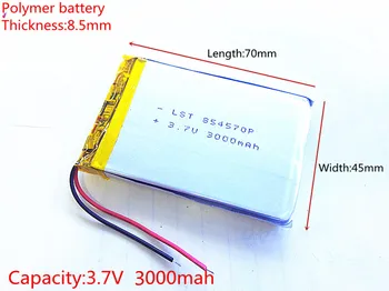 li-po 3,7 3000 mah 854570 Литиево-Полимерна Li-Po литиево-йонна Батерия, Акумулаторни батерии За Mp3 MP4, MP5 GPS mobile