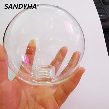 SANDYHA Прозрачна Стъклена Топка за Топка на Полилея в Балон Опушен Топка Газ за подвесного лампа Амбър Стъклена купа за подвесного лампа G9