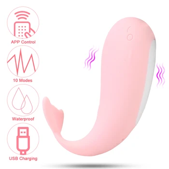 VATINE 10 Режима на Вибратори Вагинален Стимулатор във формата На Кит Вибрираща Яйце Bluetooth Приложението за Управление Масаж на Точките G Секс Играчки За Жени