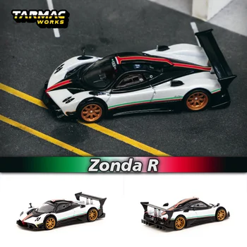 Works Tarmac 1:64 Бял Zonda R Сплав Диорама Модел Автомобил Колекция Миниатюрни Играчки Carros В присъствието на TW