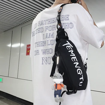 YoReAi Нов Мъжки Спортен Водоустойчив Нагрудная чанта Корейската версия на Тренд чанти-мессенджера с Надпис Многофункционална чанта за Съхранение