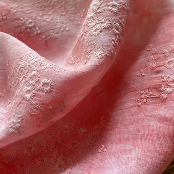 Висококачествена тъкан рами Тежка промишленост бродерия плат, Ръчно изработени вратовръзка оцветени обличам риза шевни
