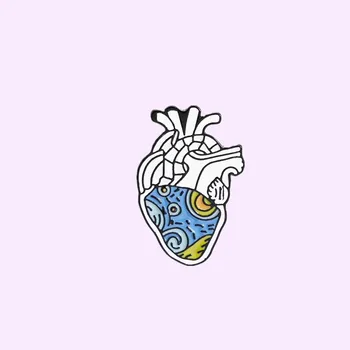 Директна Доставка Анатомия на Сърцето Игли Колекция Човешкото Сърце Емайл Карфици, Дънкови Якета, Карфици с Ревери Бижута Подаръци за Приятелите на Едро