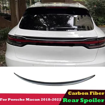Истински въглеродни влакна Задна Броня, Спойлер на Багажника за Porsche Macan Turbo 2019-2022 Macan GTS