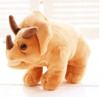 на около 20 см прекрасна карикатура светло кафяво носорог плюшен играчка, подарък за рожден ден h636