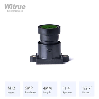 Обектив Witrue Starlight M12 * P0.5 Монтиране на HD 5MP 4 мм Бленда F1.4 Формат на 1/2.7