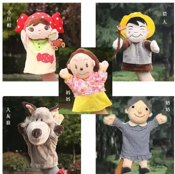 пальчиковые кукли Кукла-шапка Приказка за Червената Шапчица Пальчиковые Кукли Децата Детски Образователни Играчки