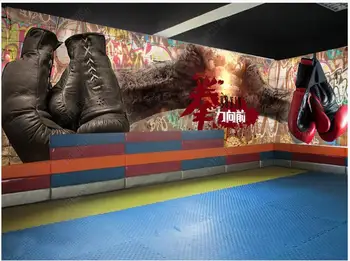 Потребителски фотообои за стени 3 d стенописи Модерни Ретро носталгия графити боксовия зала фреска, фон тапети
