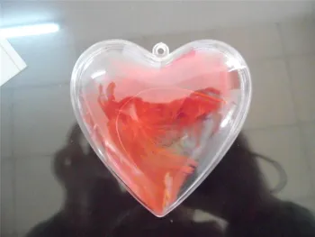 прозрачни пластмасови кухи топки във форма на сърце, кутия за сладки бонбони шоколадова кутия в 