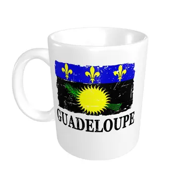 Рекламна новост Флаг Гваделупы - Чаши в ретро стил с Хумористична графика, ЧАШИ R276, многофункционални чаша с принтом