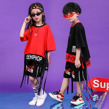 Свободно спортно облекло за изказвания за момчета, дрехи за изказвания в стил хип-хоп за момичета, Детски костюм в стил хип-хоп, хип-хоп, хип-хоп
