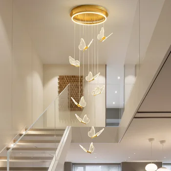 Тавана лампа Butterfly led, луксозно вътрешно осветление, подходящи за всекидневна, трапезария, коридор, стълбище или трапезария