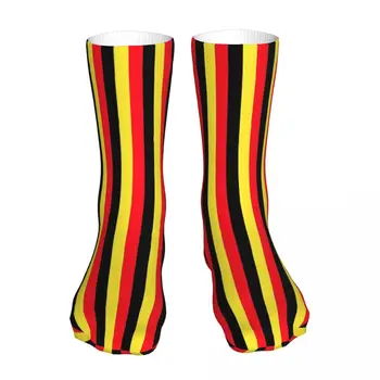 Чорапи С Национални Флага На Белгия, Мъжки И Дамски Чорапи От Полиестер, Адаптивен Дизайн