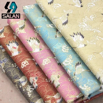 Япония е внесъл кранове вълна печатни памучни тъкани на вълната на вълната печатни домашни кърпи възглавници, завеси, плат за дрехи