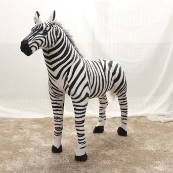 средната играчка simulaiton zebra плюшен модел зебра за рожден ден, подарък за парти около 42x55 см